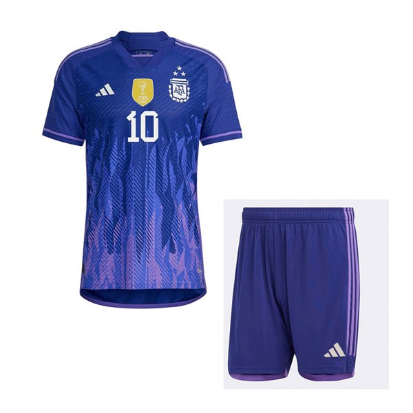 3 Estrellas Camiseta Argentina 2ª Niño MESSI 2022 2023